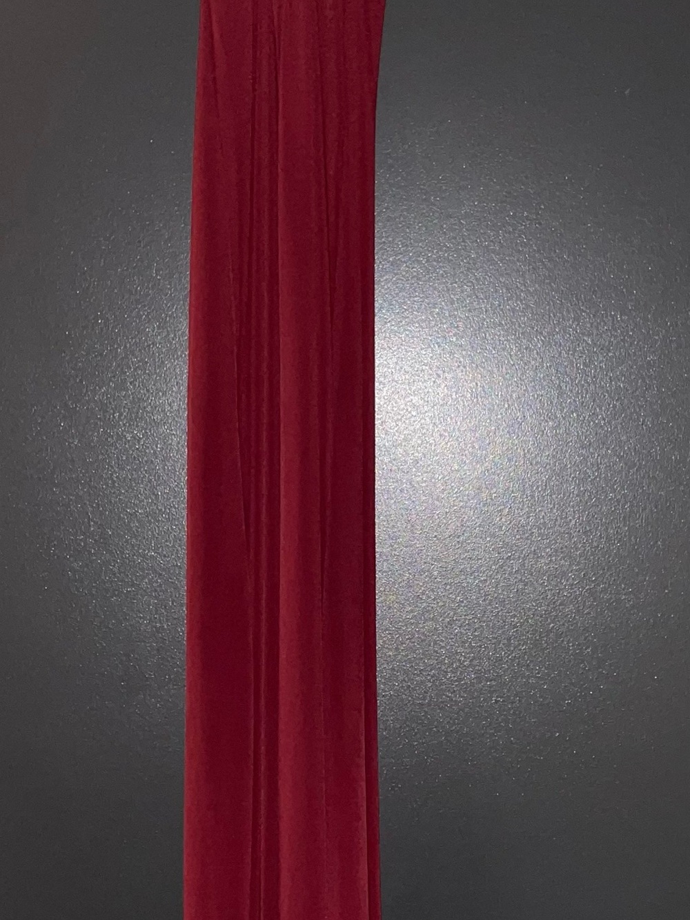 Elegant Maxi Dress in Deep Red Velvet - Unbranded